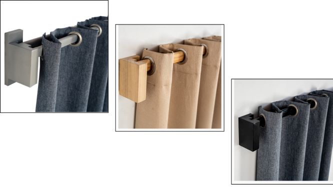 Cortineros de madera minimalistas