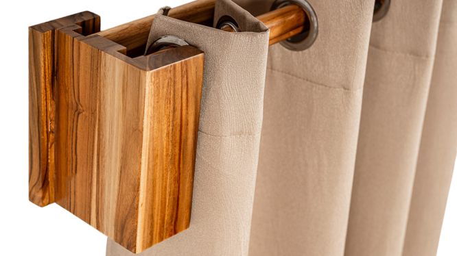 Cortineros de madera rústicos