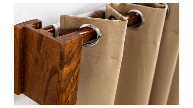 Cortineros sencillos de madera