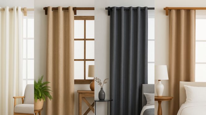 Catálogo de cortineros de madera: estilos y medidas